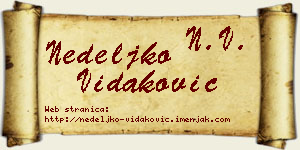 Nedeljko Vidaković vizit kartica